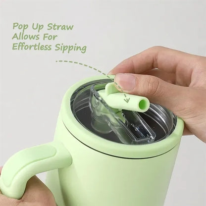 40 oz Tumbler with Handle Flip Straw