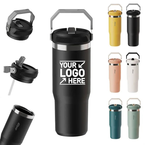 Stainless Steel Tumbler with Straw 30oz