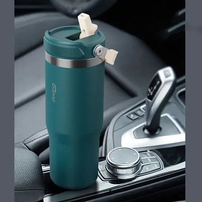 Stainless Steel Tumbler with Straw 30oz