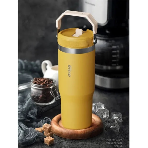 Stainless Steel Tumbler with Straw 30oz
