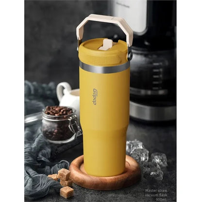 Stainless Steel Tumbler with Straw 30oz