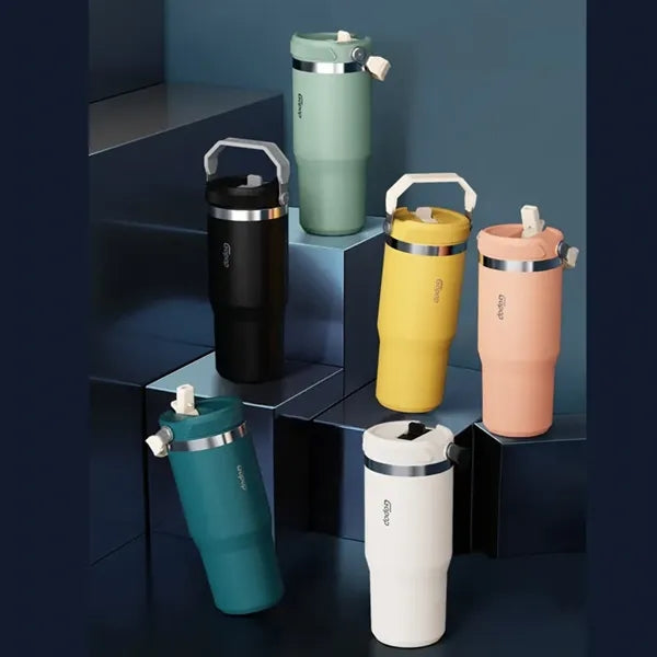 Stainless Steel Tumbler with Straw 30oz