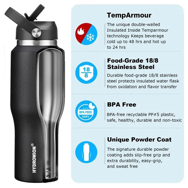 Double Wall Vacuum Stainless Steel Insulated Bottle 32oz