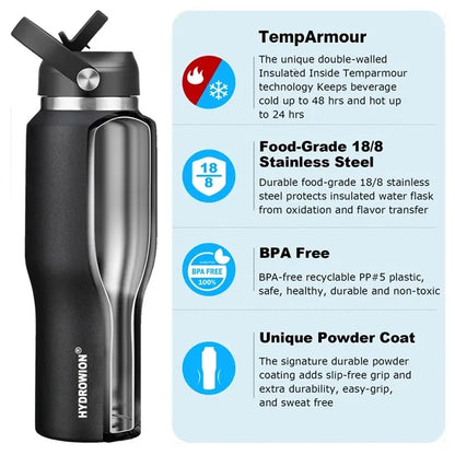 Double Wall Vacuum Stainless Steel Insulated Bottle 32oz