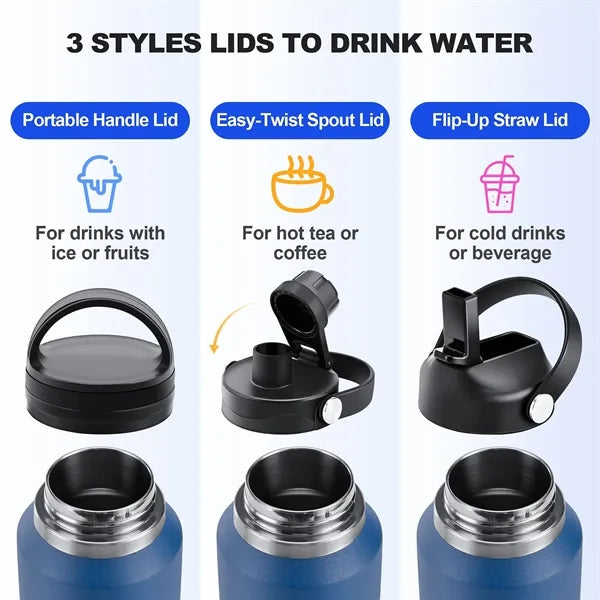 Double Wall Vacuum Stainless Steel Insulated Bottle 32oz