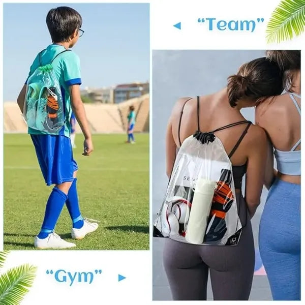 Custom Clear Drawstring Cinch Pack Backpack