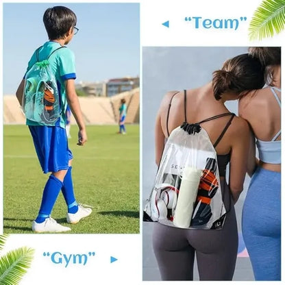 Custom Clear Drawstring Cinch Pack Backpack