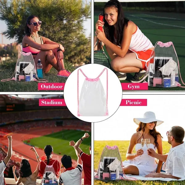 Custom Clear Drawstring Cinch Pack Backpack
