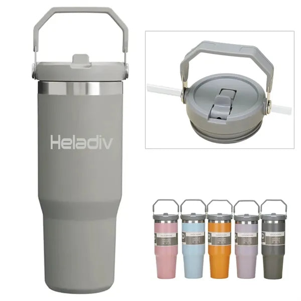 30oz Stainless Steel Insulated Flip Straw Tumbler