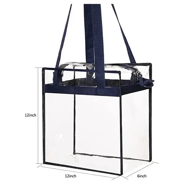 Stadium PVC Clear Plastic Tote Bag with Handles