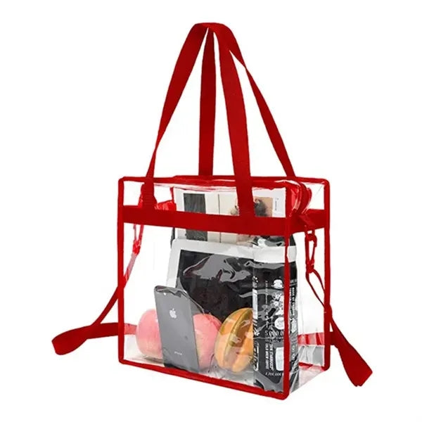 Stadium PVC Clear Plastic Tote Bag with Handles