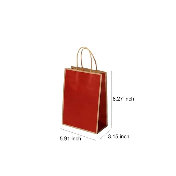 Reinforced Handle Customizable Eco-Friendly Kraft Paper Bags