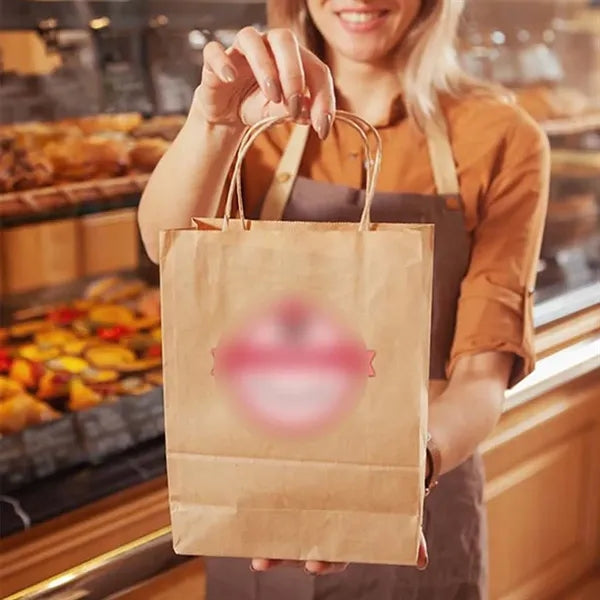 Reinforced Handle Customizable Eco-Friendly Kraft Paper Bags
