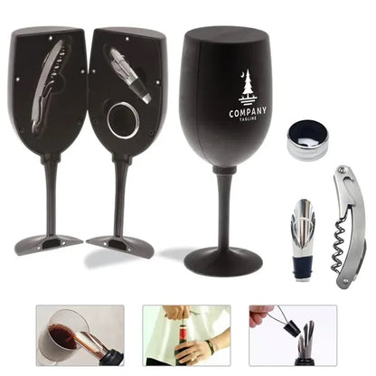 Wine Glass Shape Opener Set