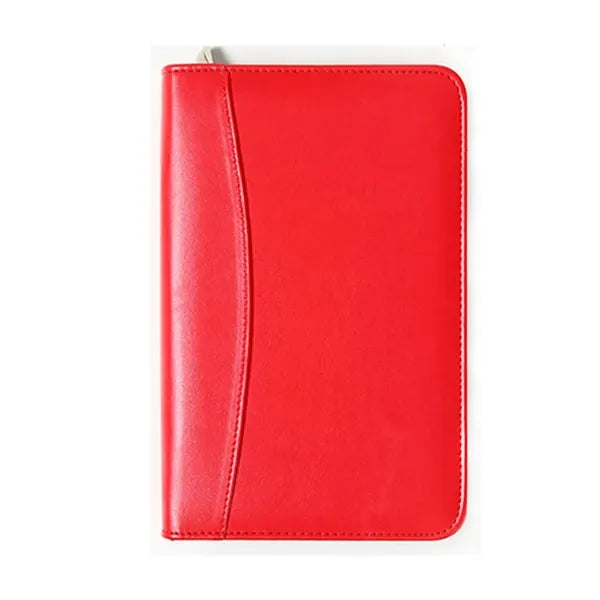 Leather Zippered Portfolio With Calculator