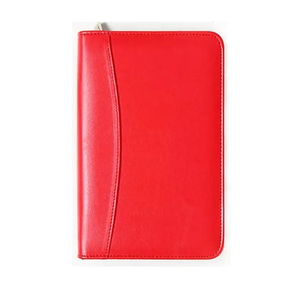Leather Zippered Portfolio With Calculator