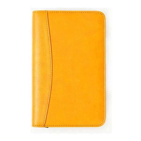 Leather Zippered Portfolio With Calculator