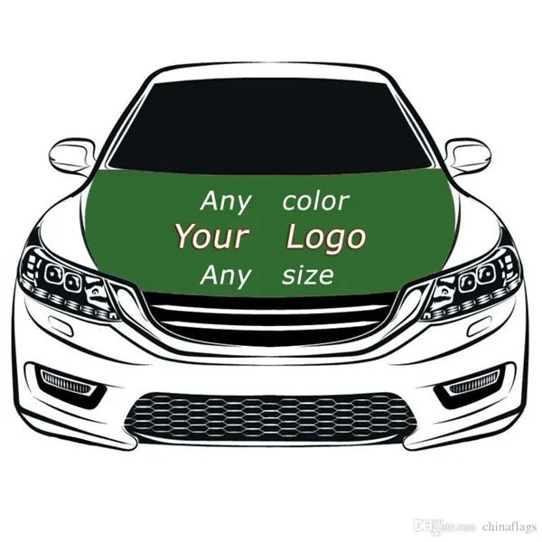 Flexible Polyester Coupe MPV Car Hood Flag Various Colors