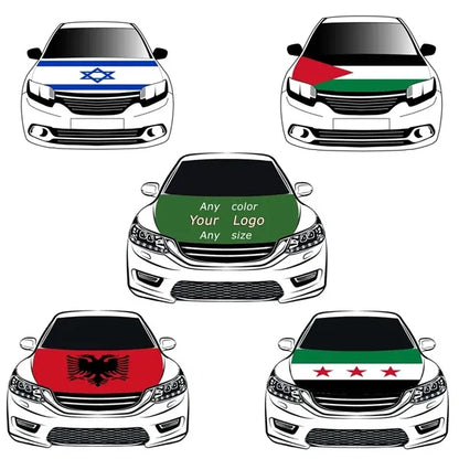 Flexible Polyester Coupe MPV Car Hood Flag Various Colors