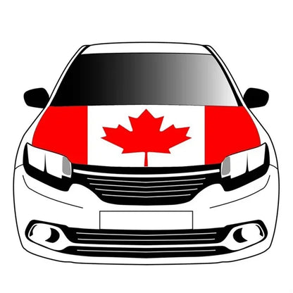 Flexible Polyester Coupe MPV Car Hood Flag Various Colors