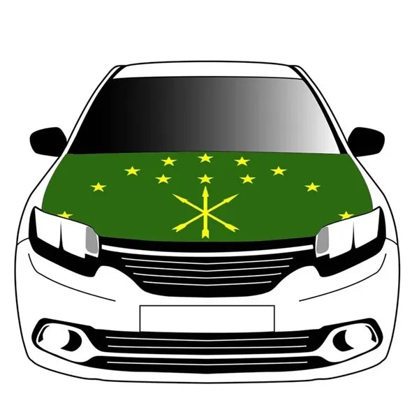 Flexible Polyester Coupe MPV Car Hood Flag Various Colors