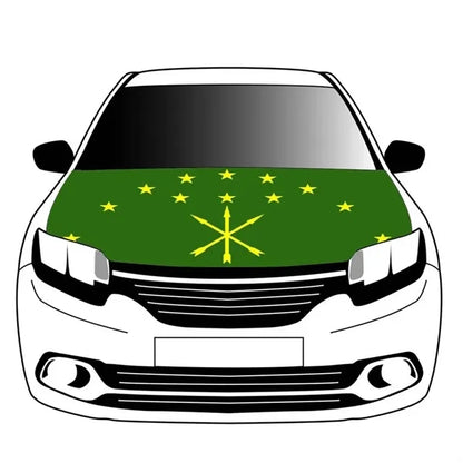Flexible Polyester Coupe MPV Car Hood Flag Various Colors