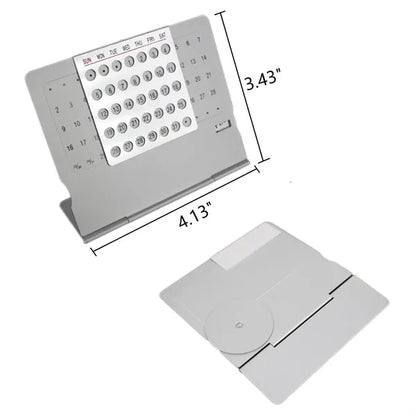 Ultra-Thin Metal Desktop Perpetual 100 Years Table Calendar