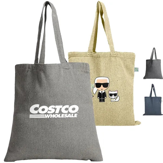 12 oz Recycled Sturdy Heather Cotton Canvas Tote Bag 15"x16"