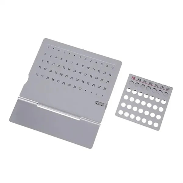 Ultra-Thin Metal Desktop Perpetual 100 Years Table Calendar