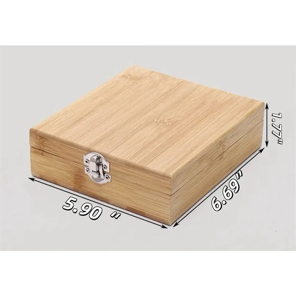 Square Exquisite Wooden Wine Bottle Opener Gift Box Set