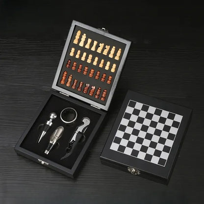 Exquisite Custom Wooden Box Wine Accessories With Chess Set