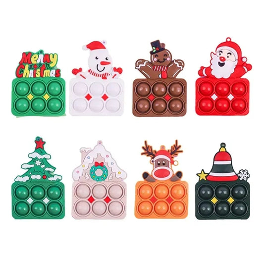 Christmas Push Bubbles Keychains