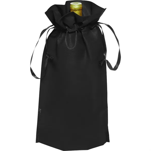 Non-Woven Bottle Drawstring Bags w/ Custom Imprint