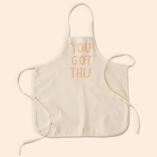 HOT MESS APRON - NATURAL CANVAS