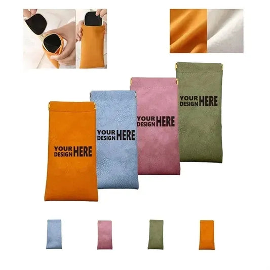 Soft Leather Eye Glasses Organizer Pouch
