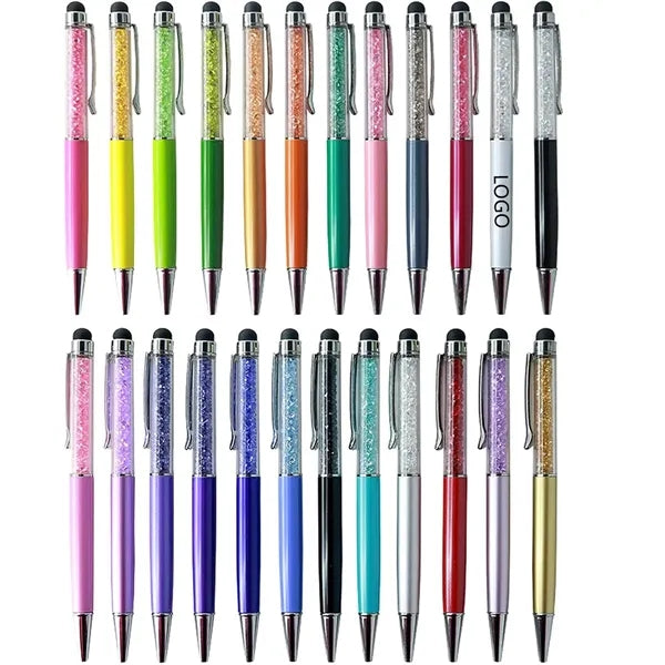Rotating Metal Crystal Ballpoint Pen