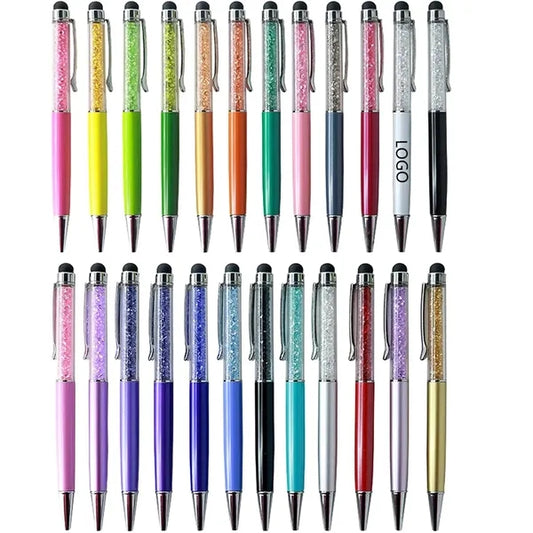 Rotating Metal Crystal Ballpoint Pen