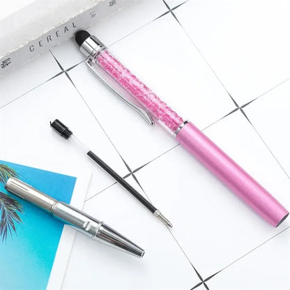 Rotating Metal Crystal Ballpoint Pen