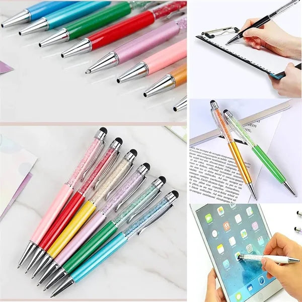 Rotating Metal Crystal Ballpoint Pen