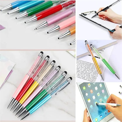 Rotating Metal Crystal Ballpoint Pen