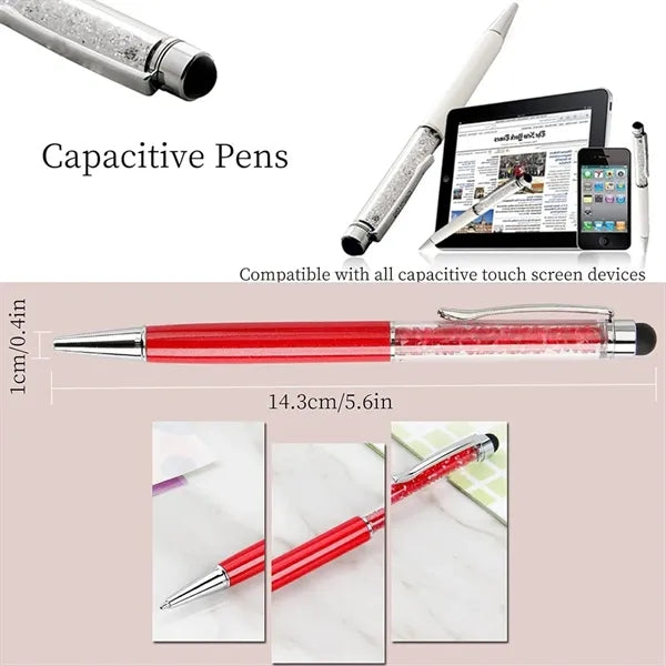 Rotating Metal Crystal Ballpoint Pen