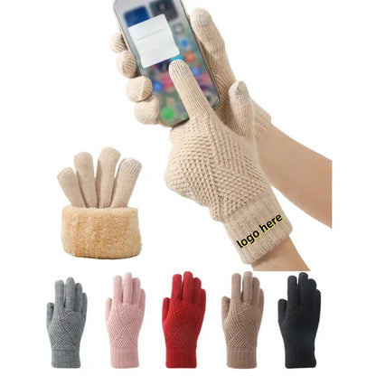 Plush Knitted Gloves