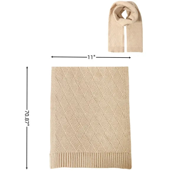Classic Solid Color Knit Scarf