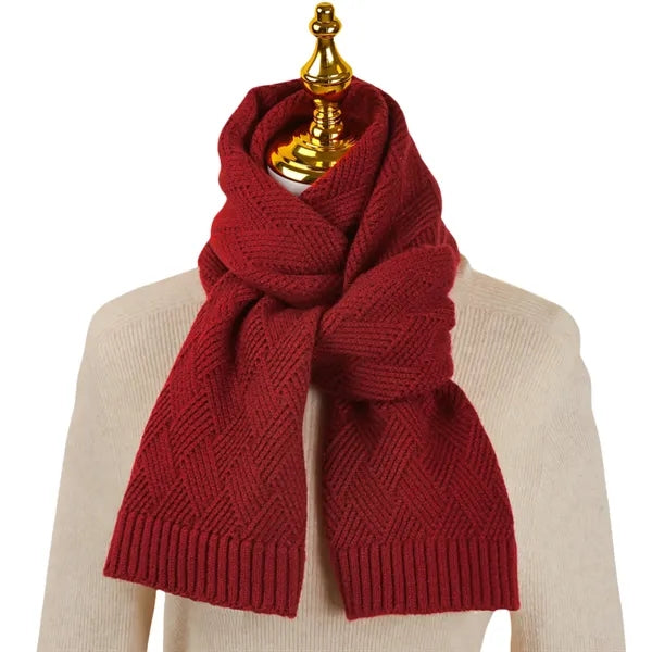 Classic Solid Color Knit Scarf