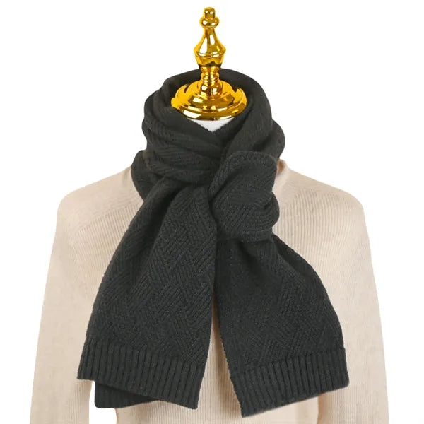 Classic Solid Color Knit Scarf