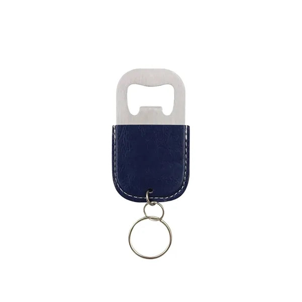 MOQ100 PU Stainless Steel Bottle Opener Keychain