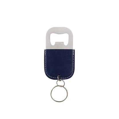 MOQ100 PU Stainless Steel Bottle Opener Keychain