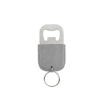 MOQ100 PU Stainless Steel Bottle Opener Keychain
