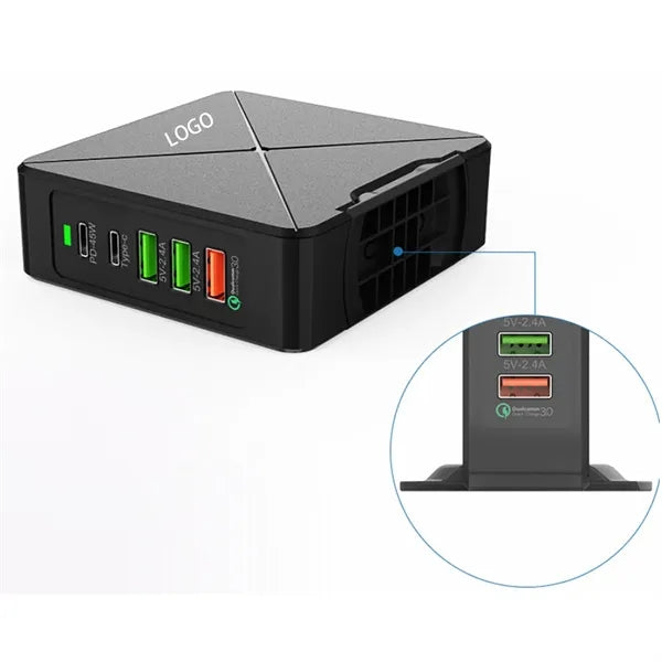 5 Ports Usb 75W Mobile Phone Fast Charger