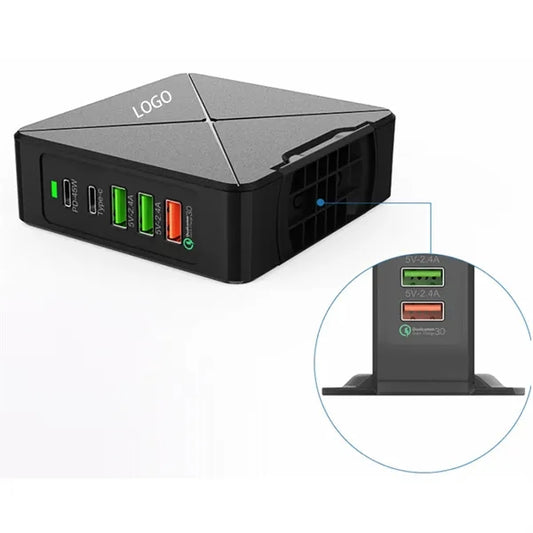 5 Ports Usb 75W Mobile Phone Fast Charger